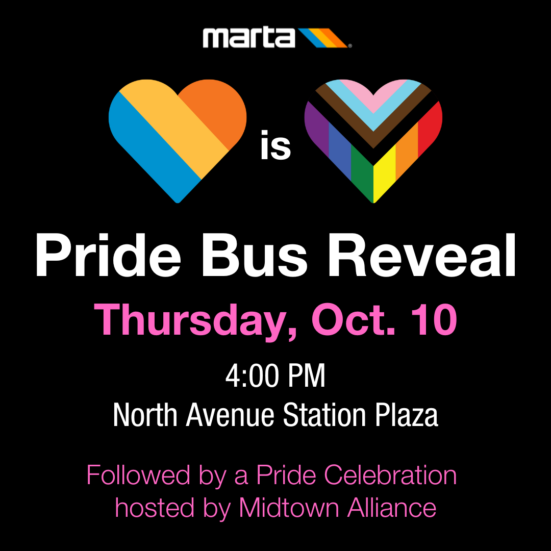 MARTA Pride Bus Reveal Social Post